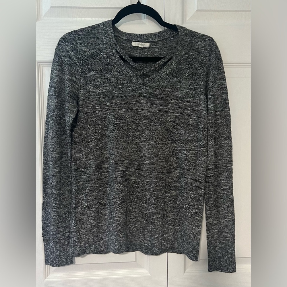 Maurices Criss Cross V Neck Long Sleeved Sweater
